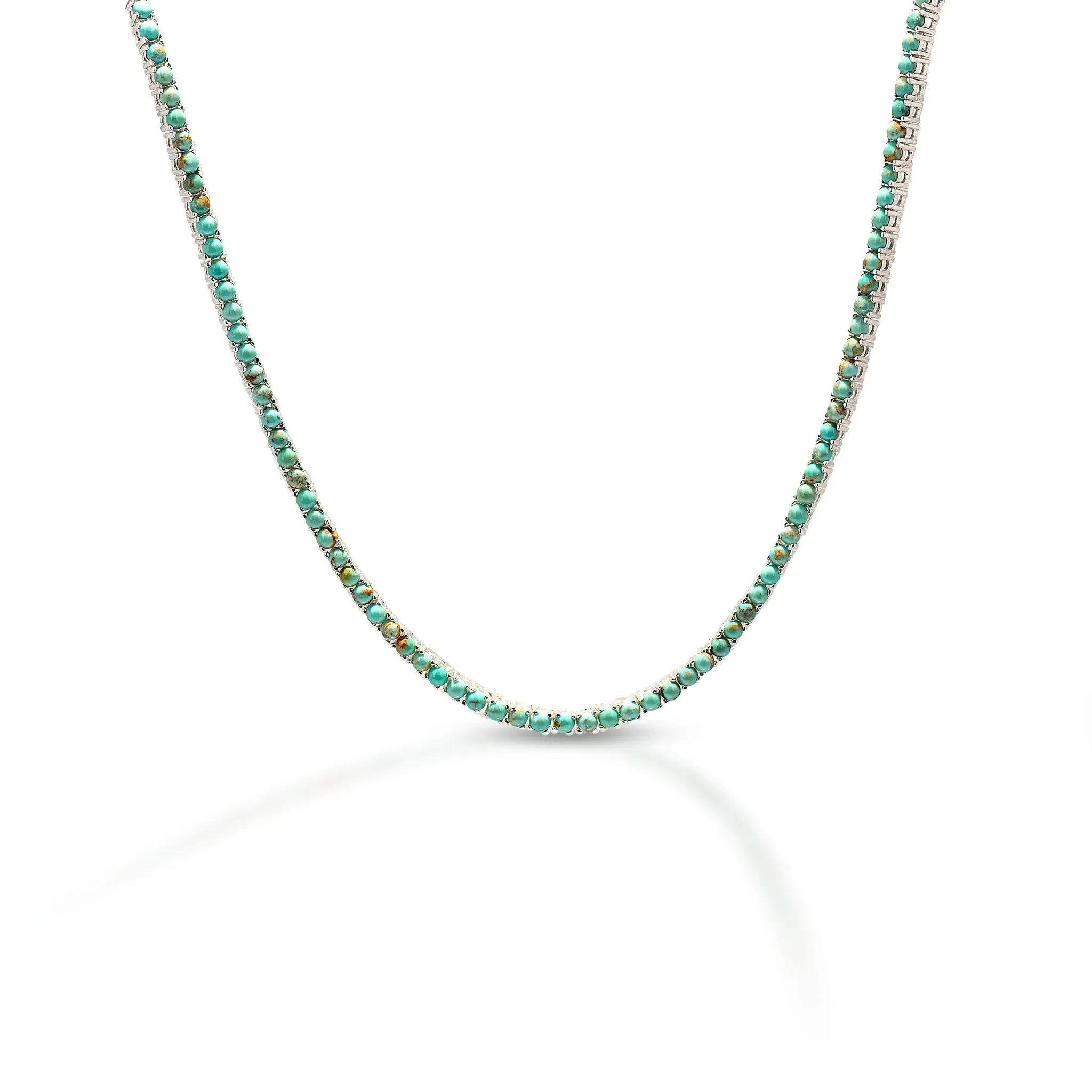 KELLY HERD KINGMAN TURQUOISE TENNIS NECKLACE