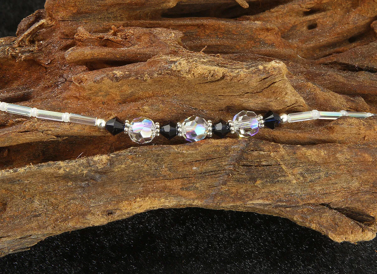 Kismet - Something Dark Blue Crystal Wedding Anklet