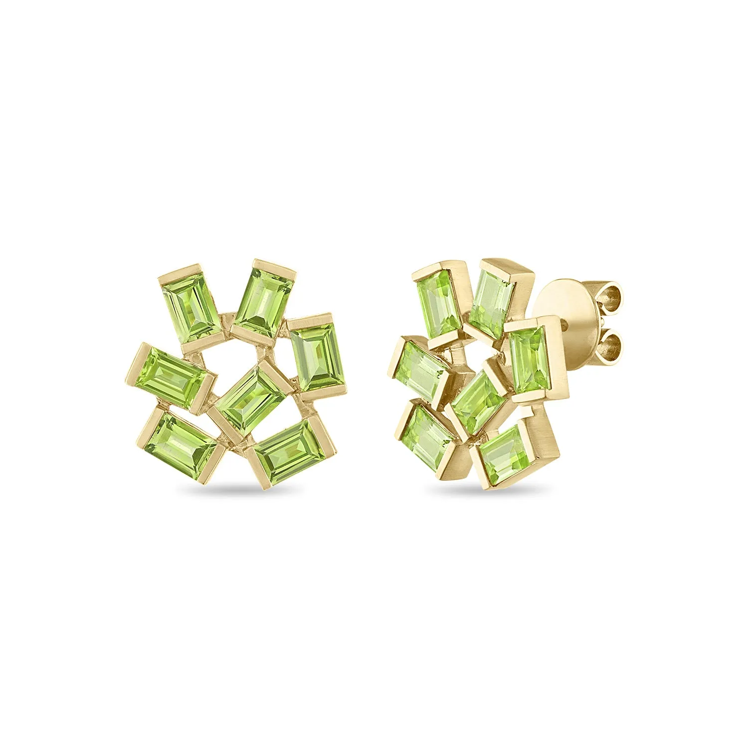 Large Jubilation Studs: Peridot