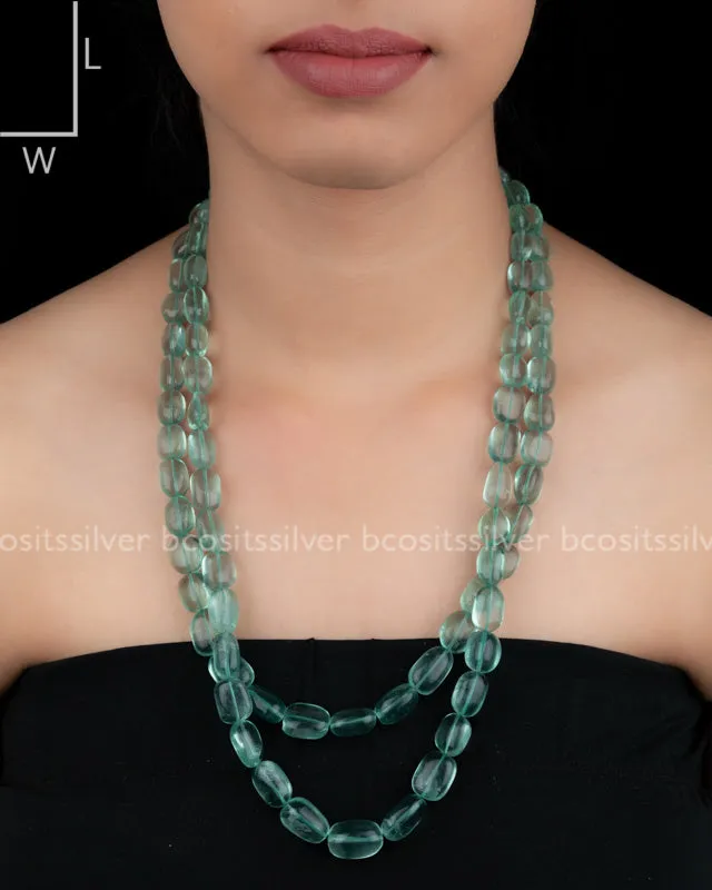 LIGHT GREEN BEAD MALA - 1632