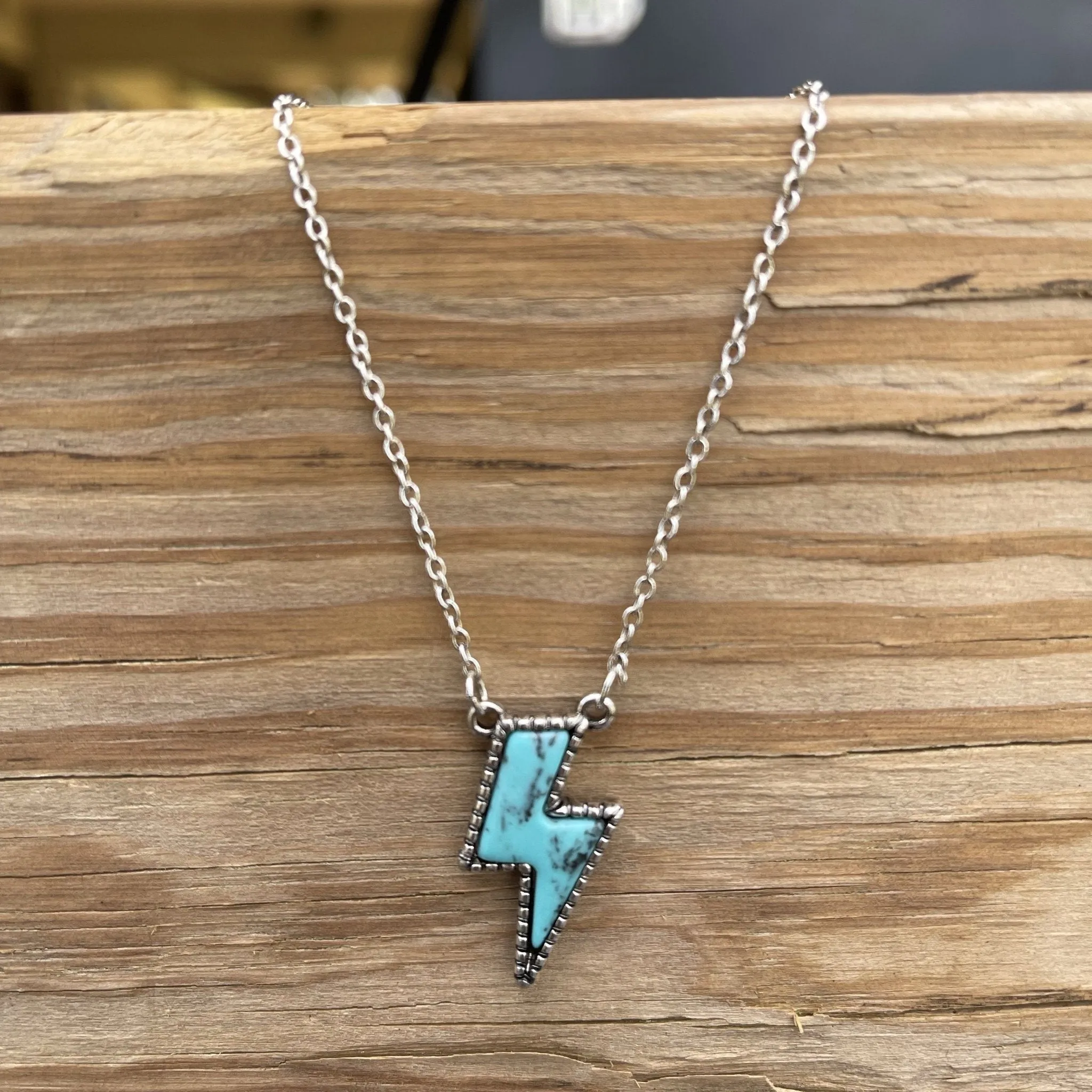 Lightning Bolt Stone Necklace