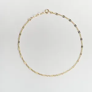 Luna Sequin Gold Chain Anklet