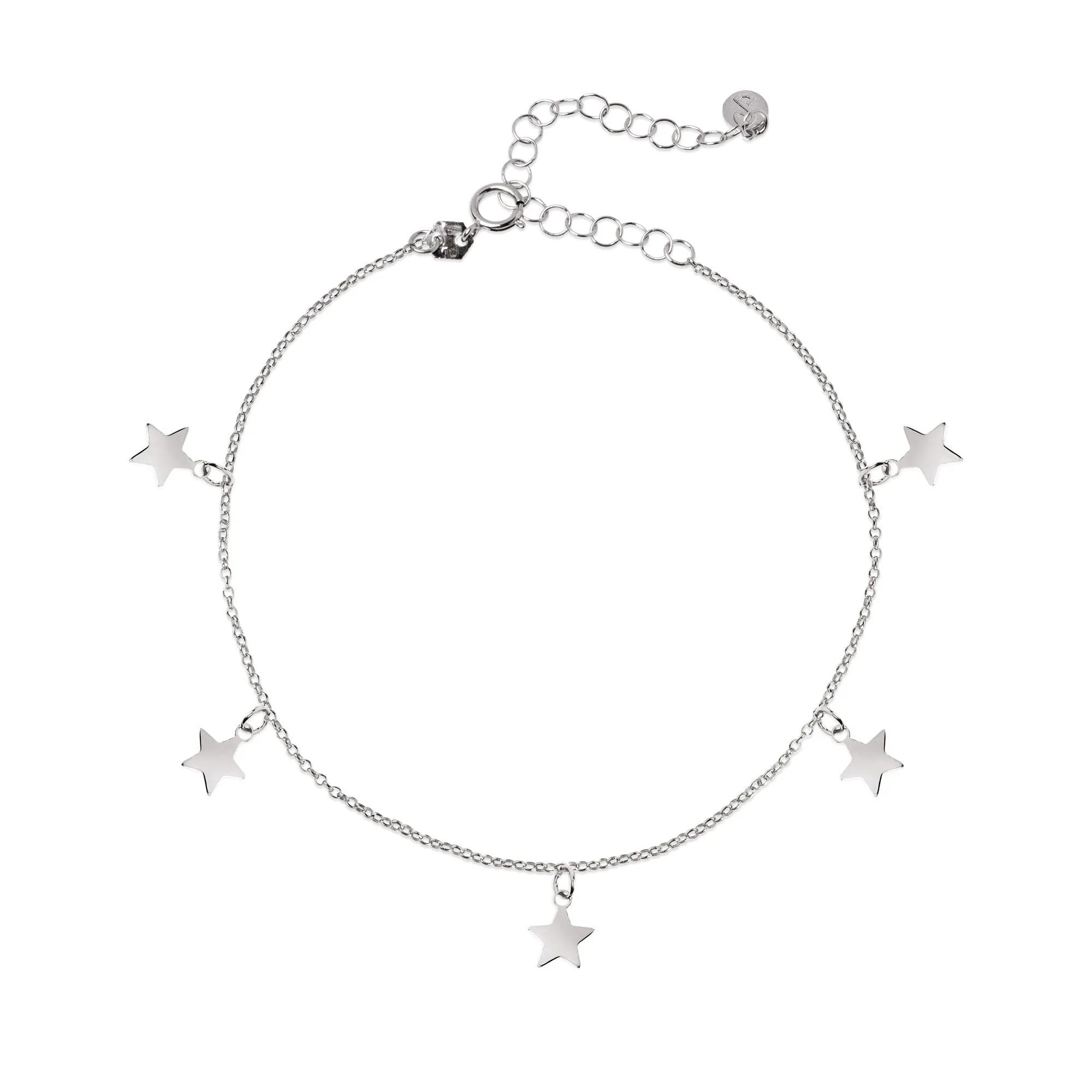 Mini Stars Silver Anklet