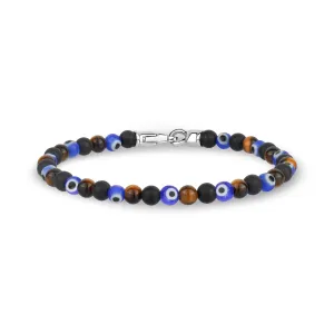 Multi-Stone Evil Eye Bracelet | 4MM