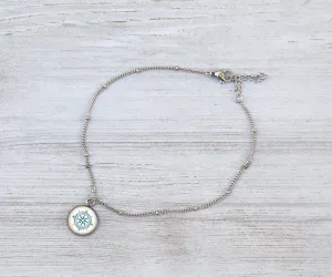 Nautical Rose Anklet | Handmade Jewelry