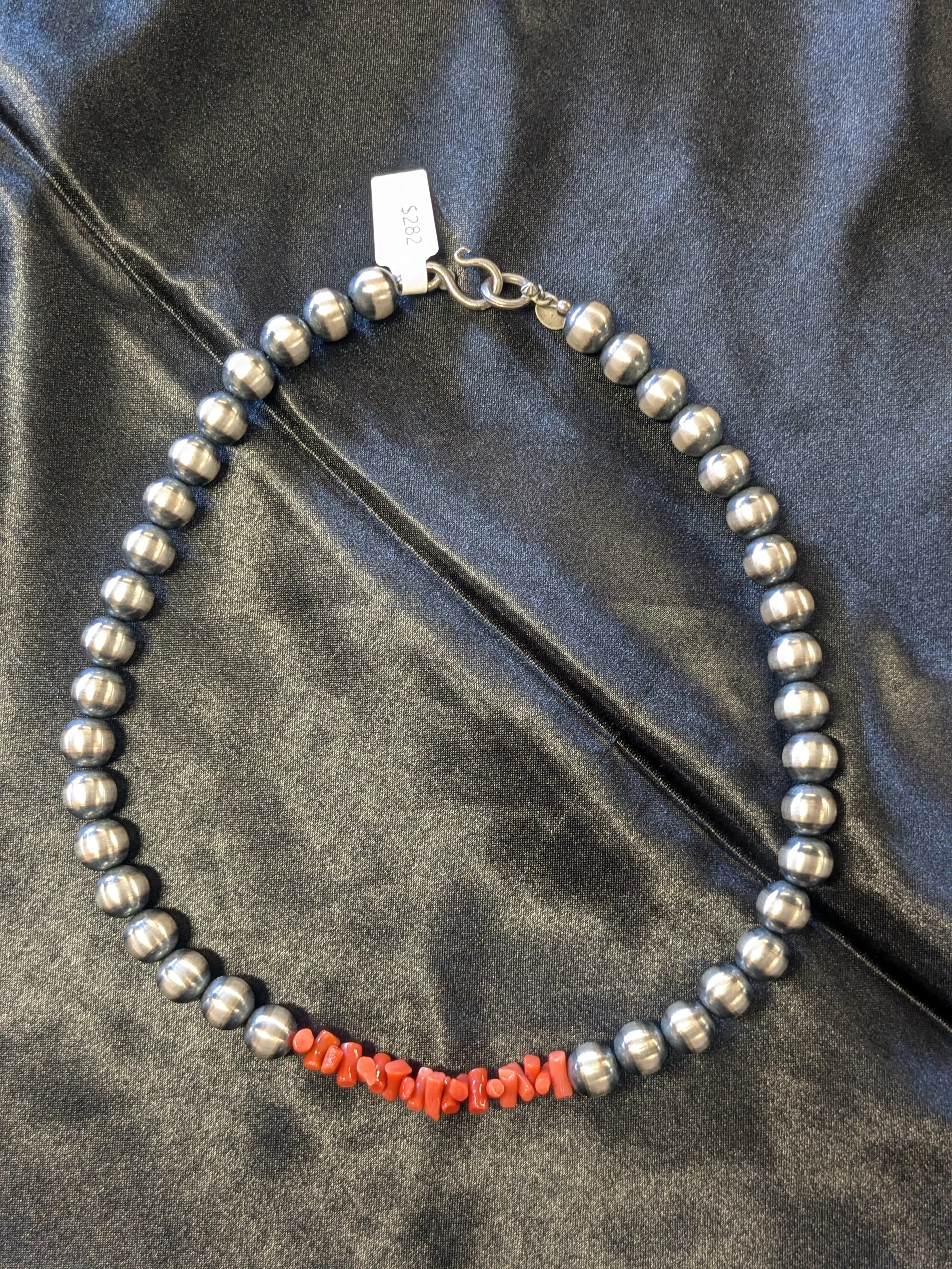 Navajo Pearls with Turquoise & Coral Stone Necklaces