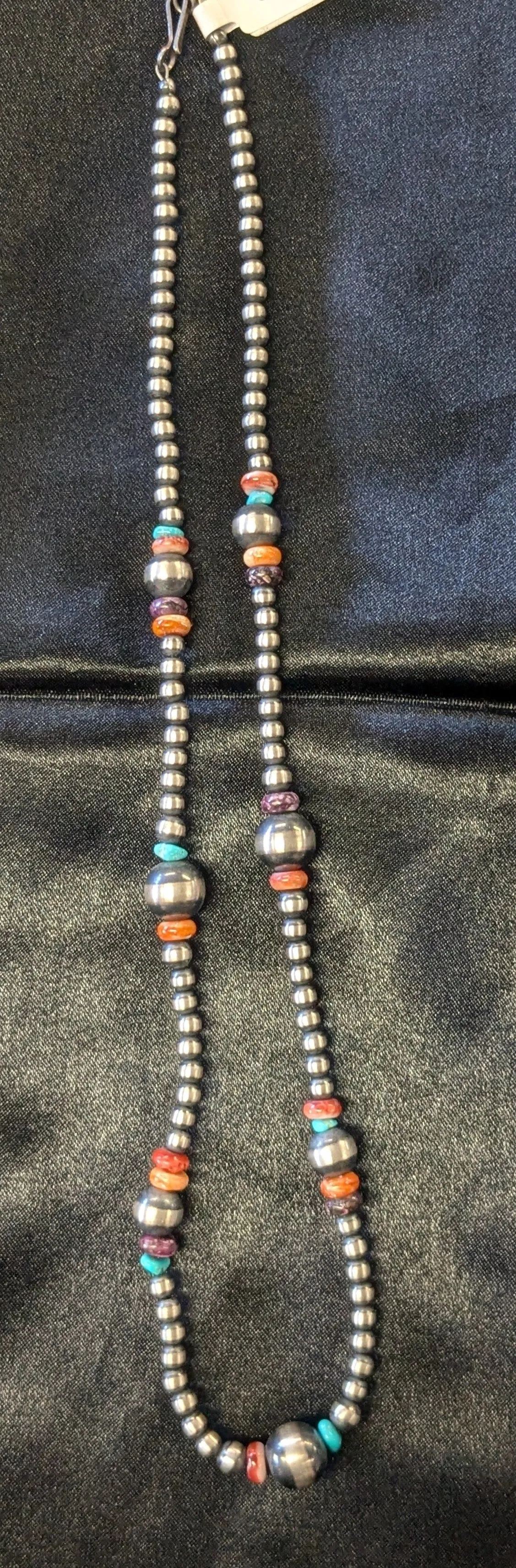 Navajo Pearls with Turquoise & Coral Stone Necklaces