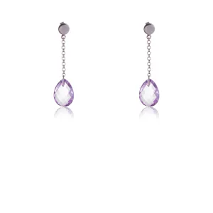 Noa Amethyst Earrings, Sterling Silver