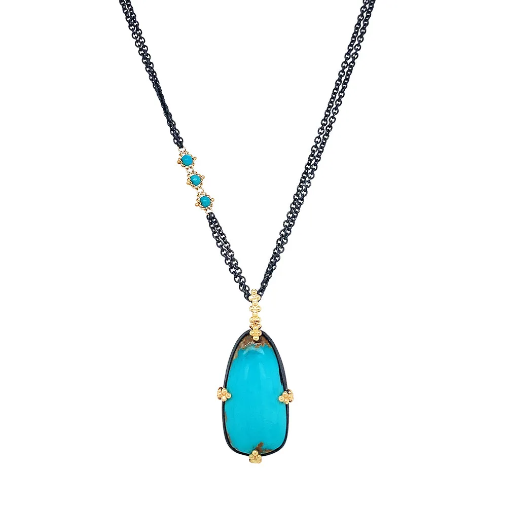 One-of-a-Kind Royston Turquoise Necklace - "Open Sea"