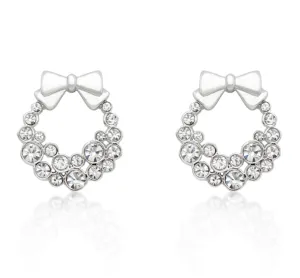 Onia Holiday Wreath Earrings | 3ct | Cubic Zirconia | Silver