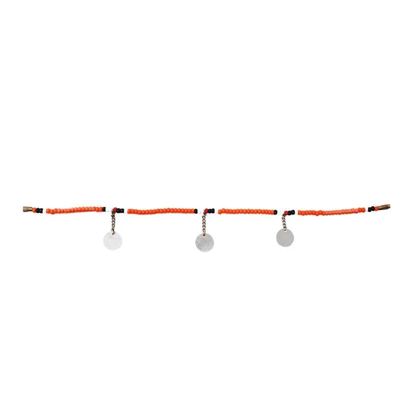 Orange Bangle Maasai Beaded Anklet