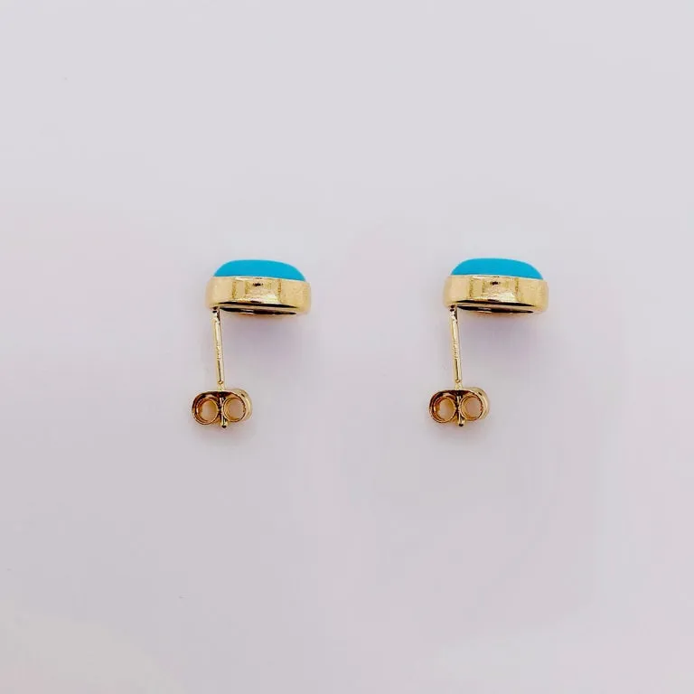 Oval Turquoise Earrings