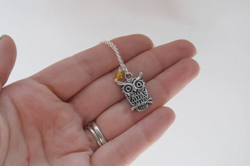 Owl BFF Necklace (Sold Singly) | Silver Owl Charm Necklace | Best Friend Jewelry