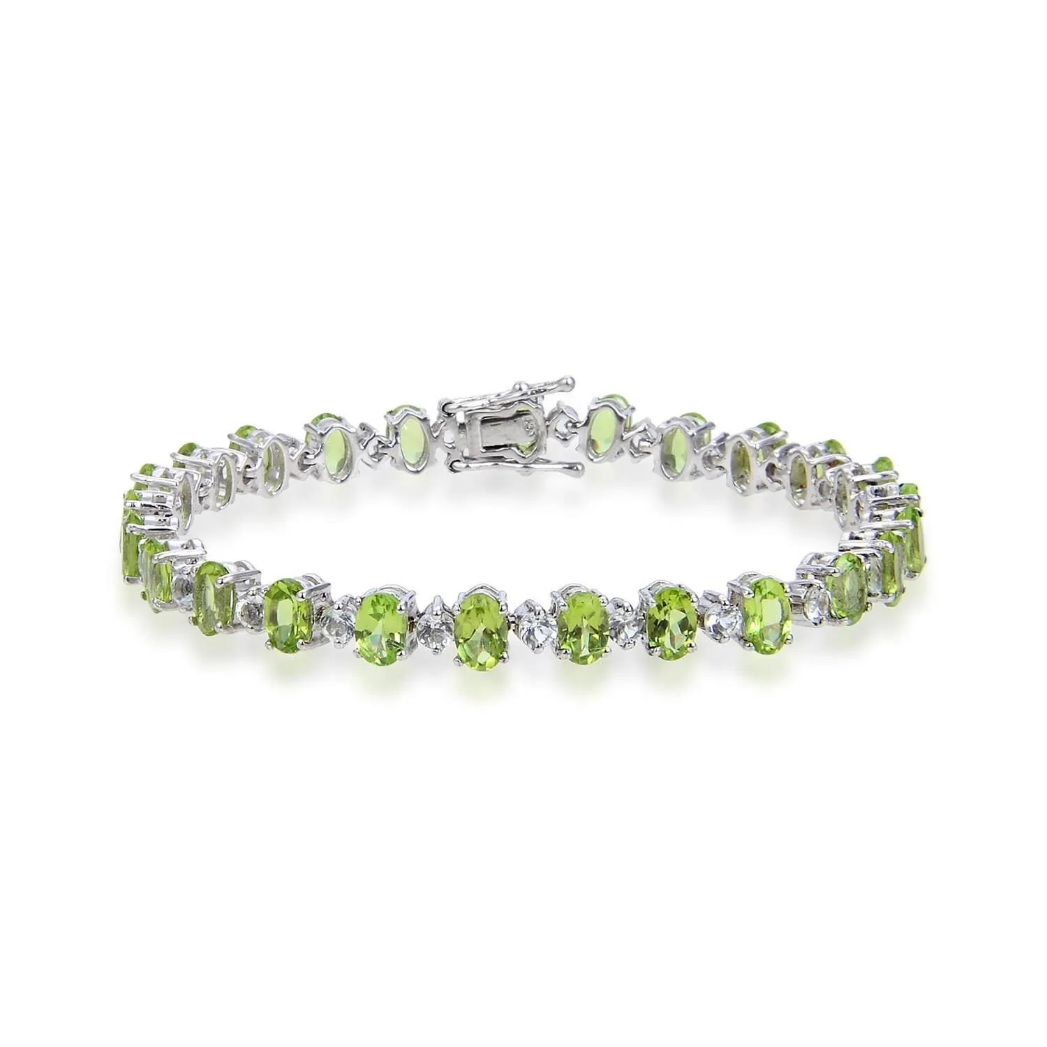 Peridot Oval Tennis Bracelet