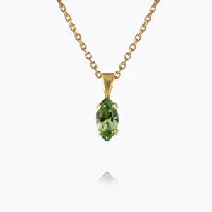 Petite Navette Necklace / Peridot