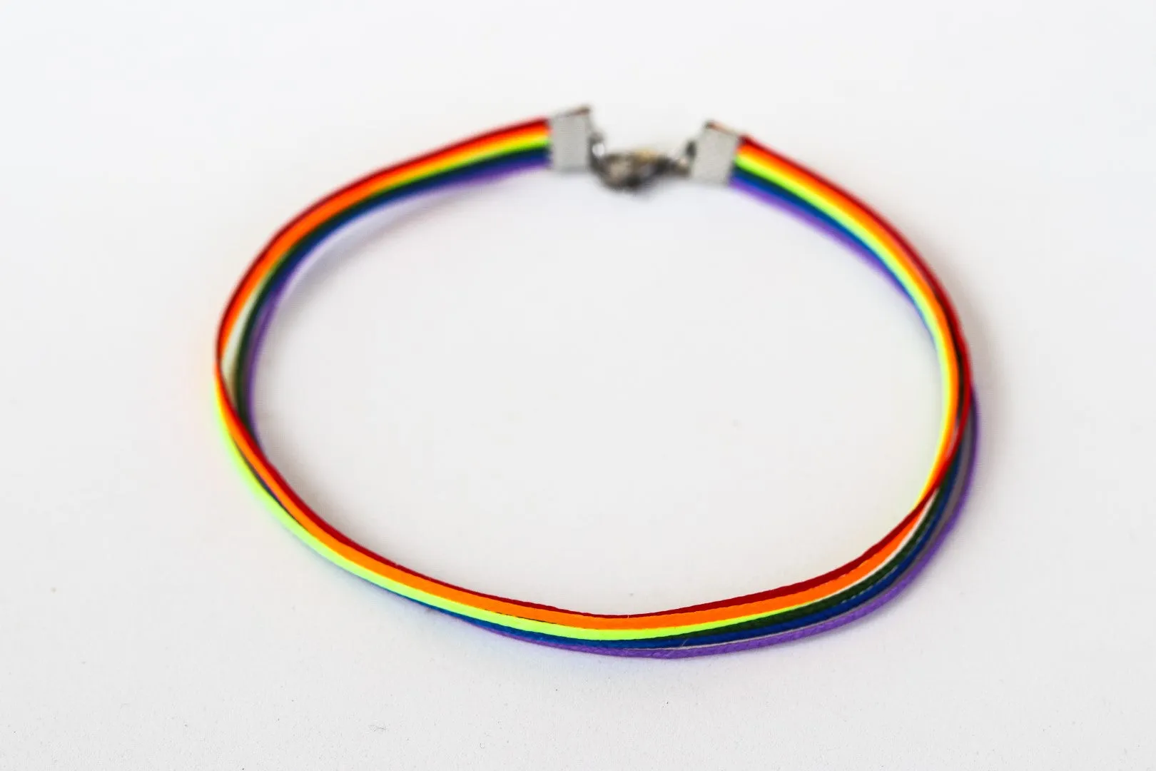 Pride anklet for men, rainbow flag ankle bracelet