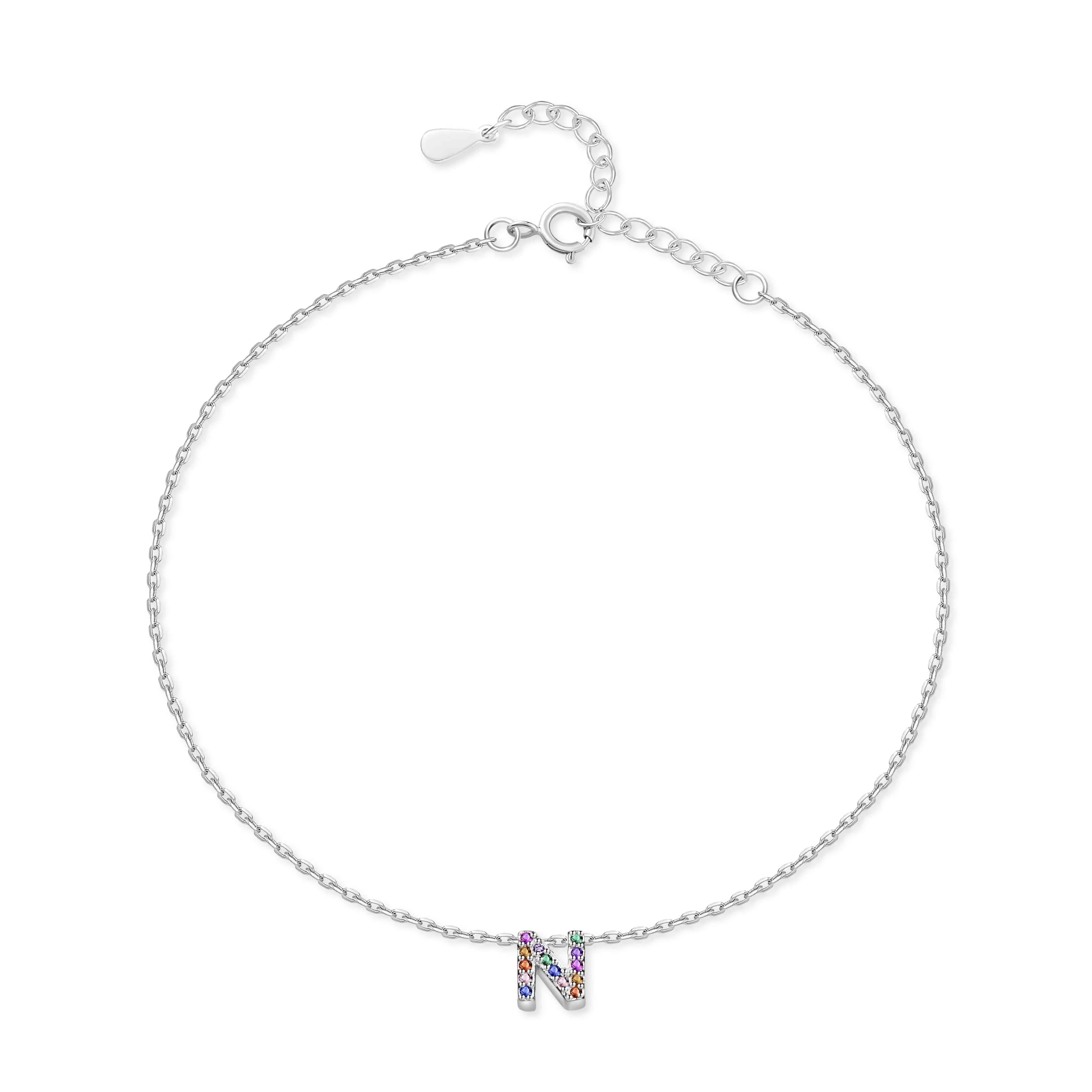 "Silver Initial" Anklet