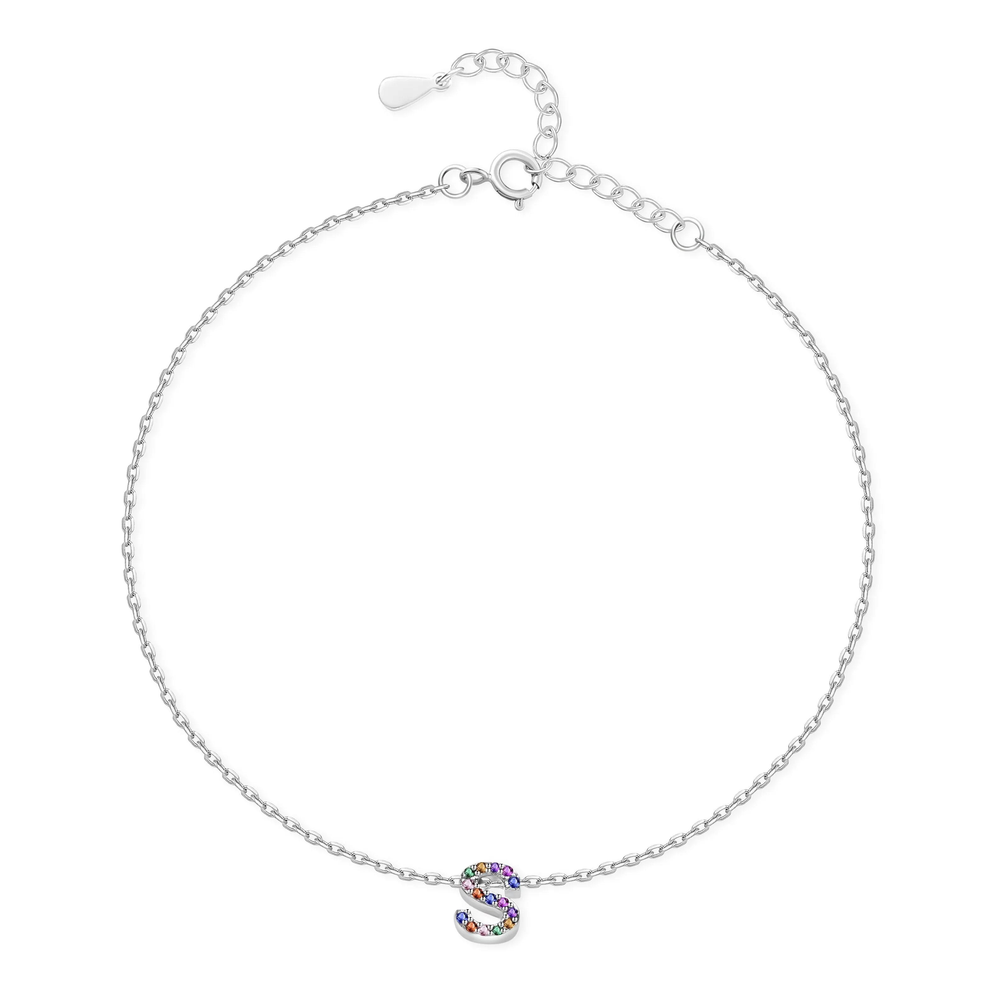 "Silver Initial" Anklet