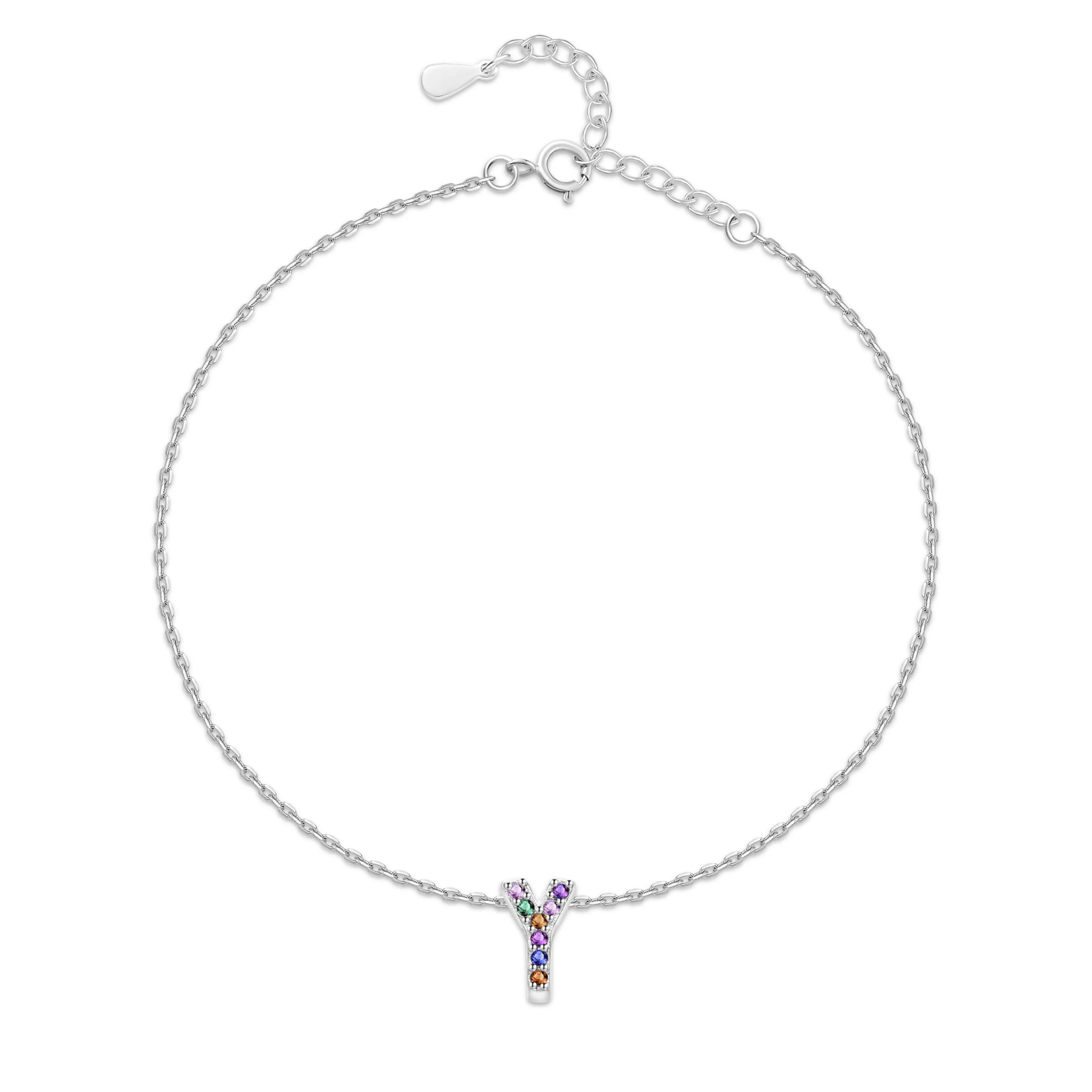 "Silver Initial" Anklet