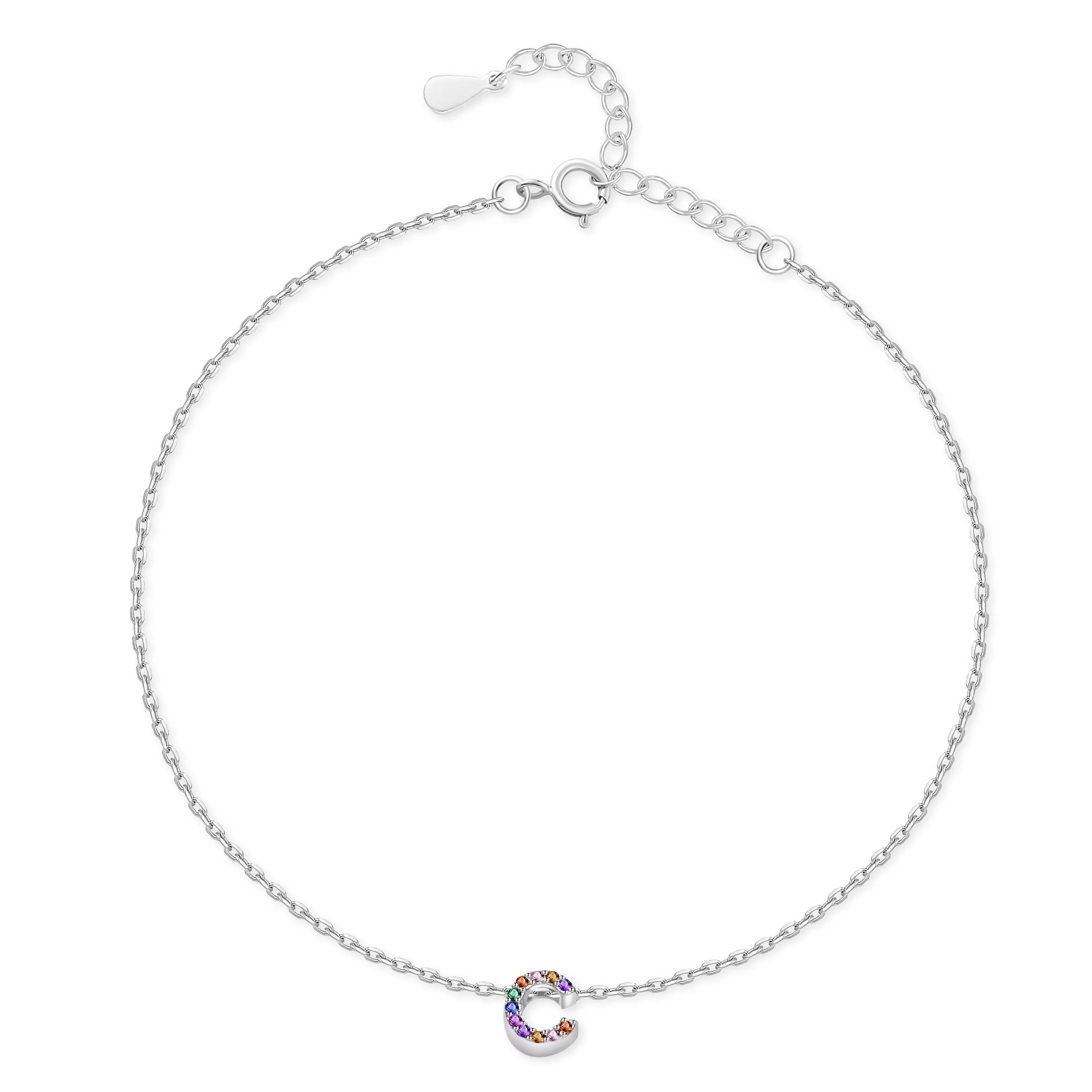 "Silver Initial" Anklet