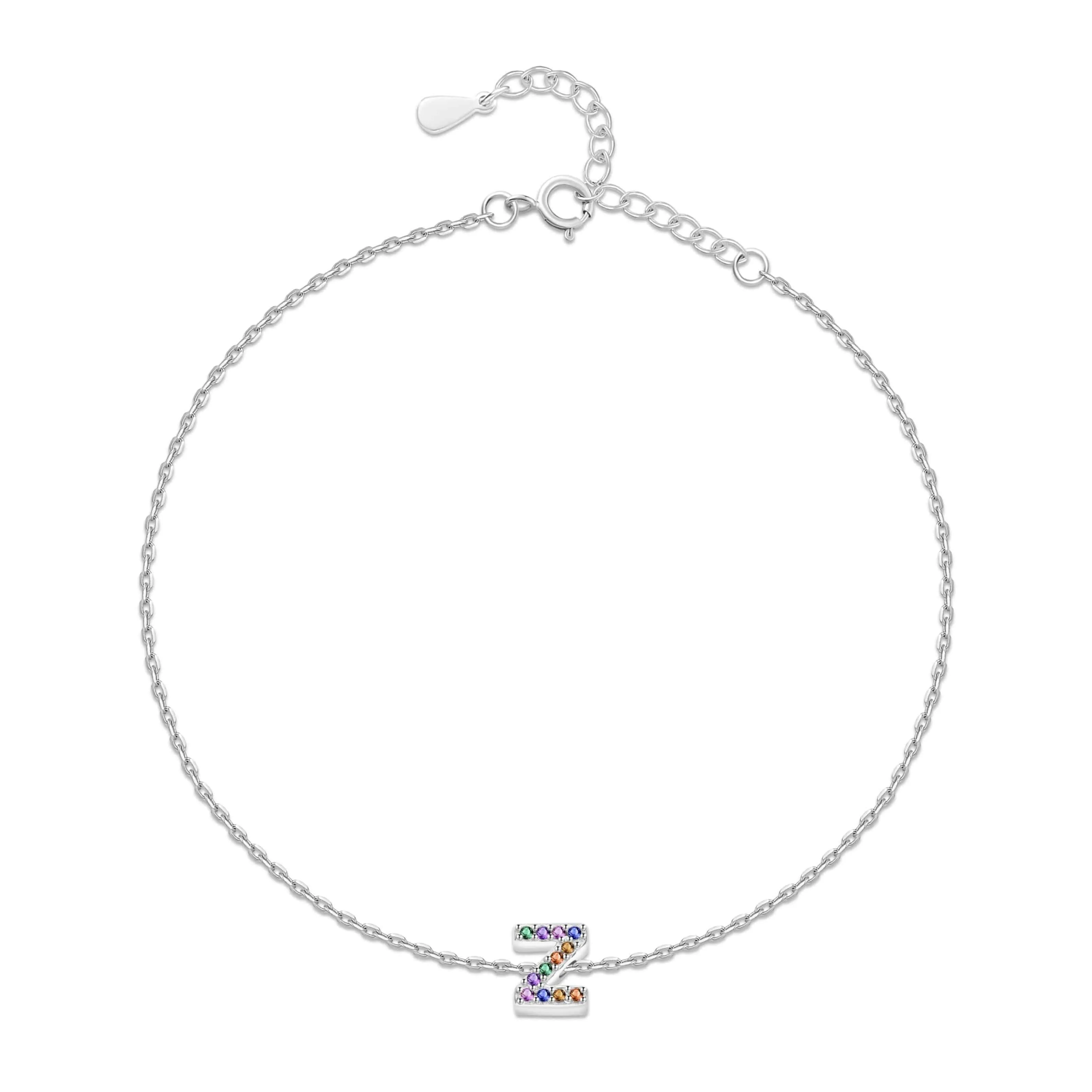 "Silver Initial" Anklet