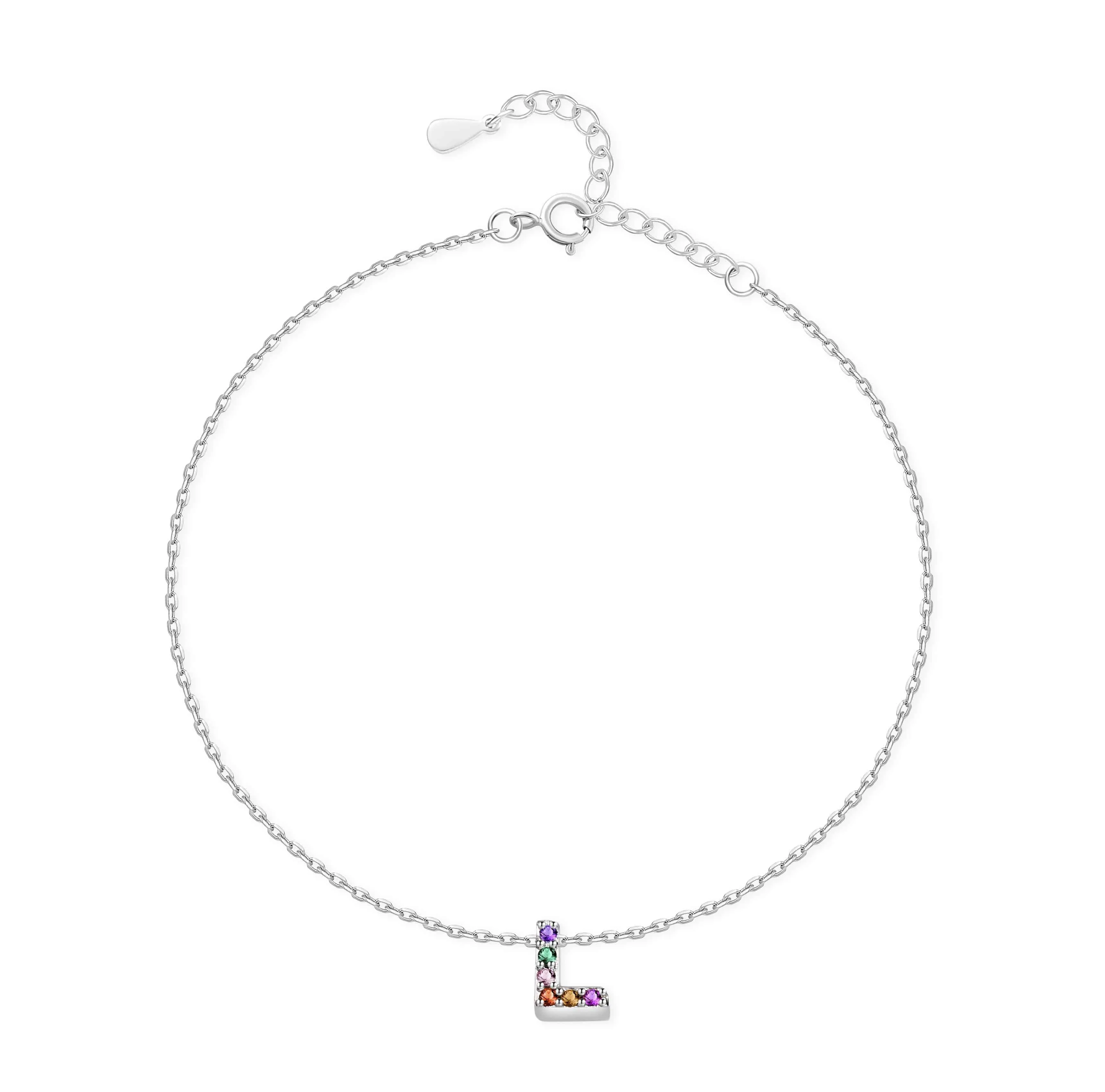 "Silver Initial" Anklet