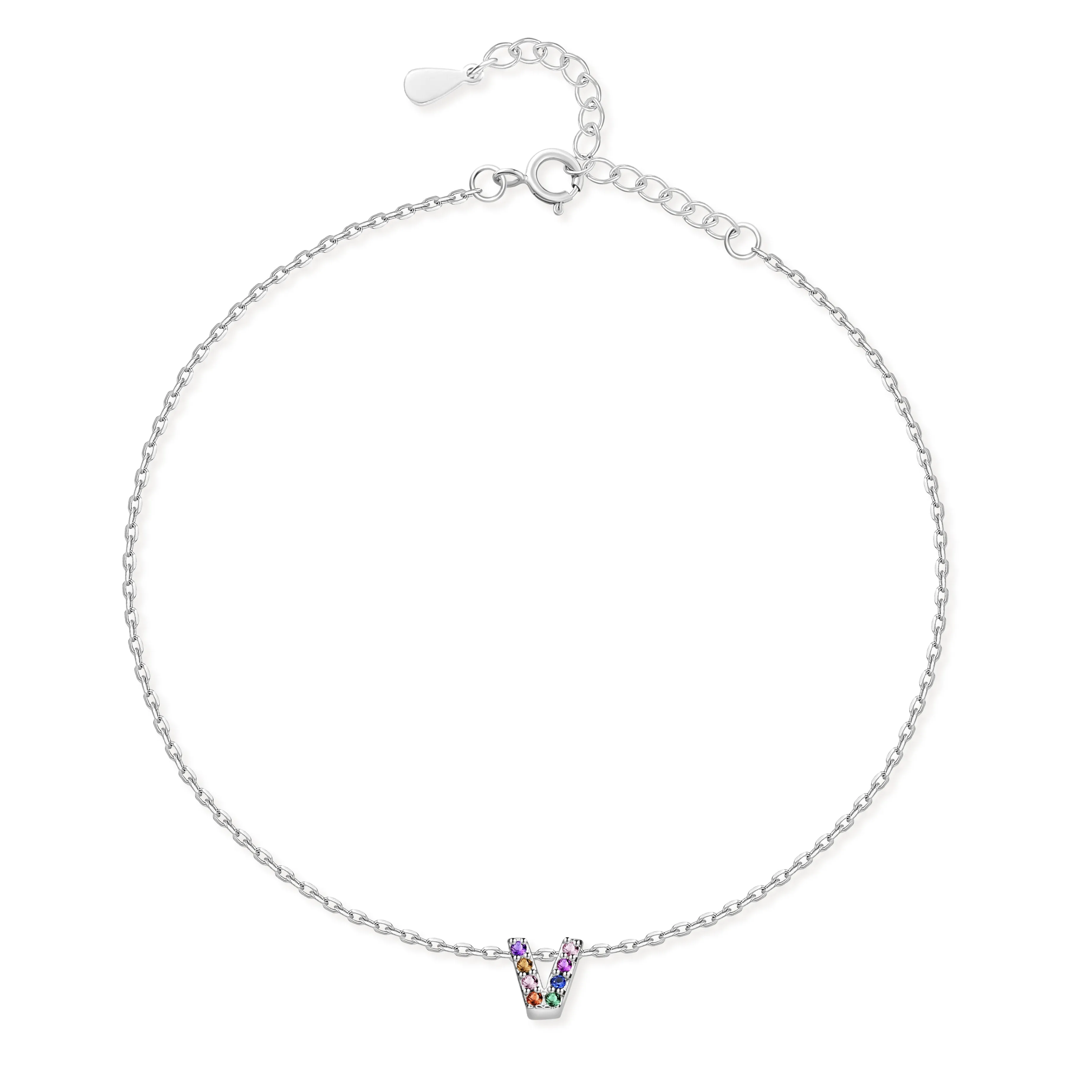 "Silver Initial" Anklet