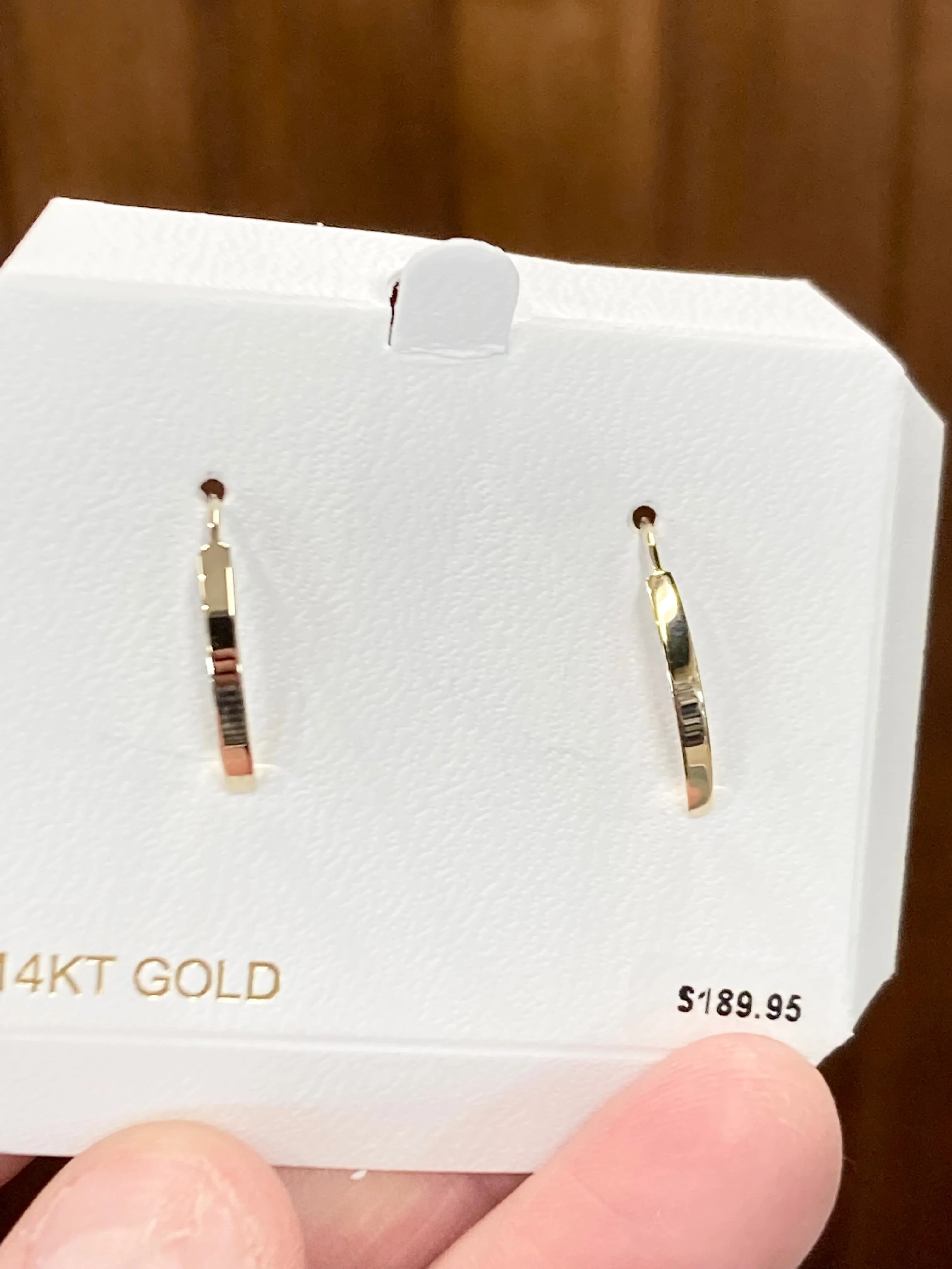 Rectangular Gold Earrings