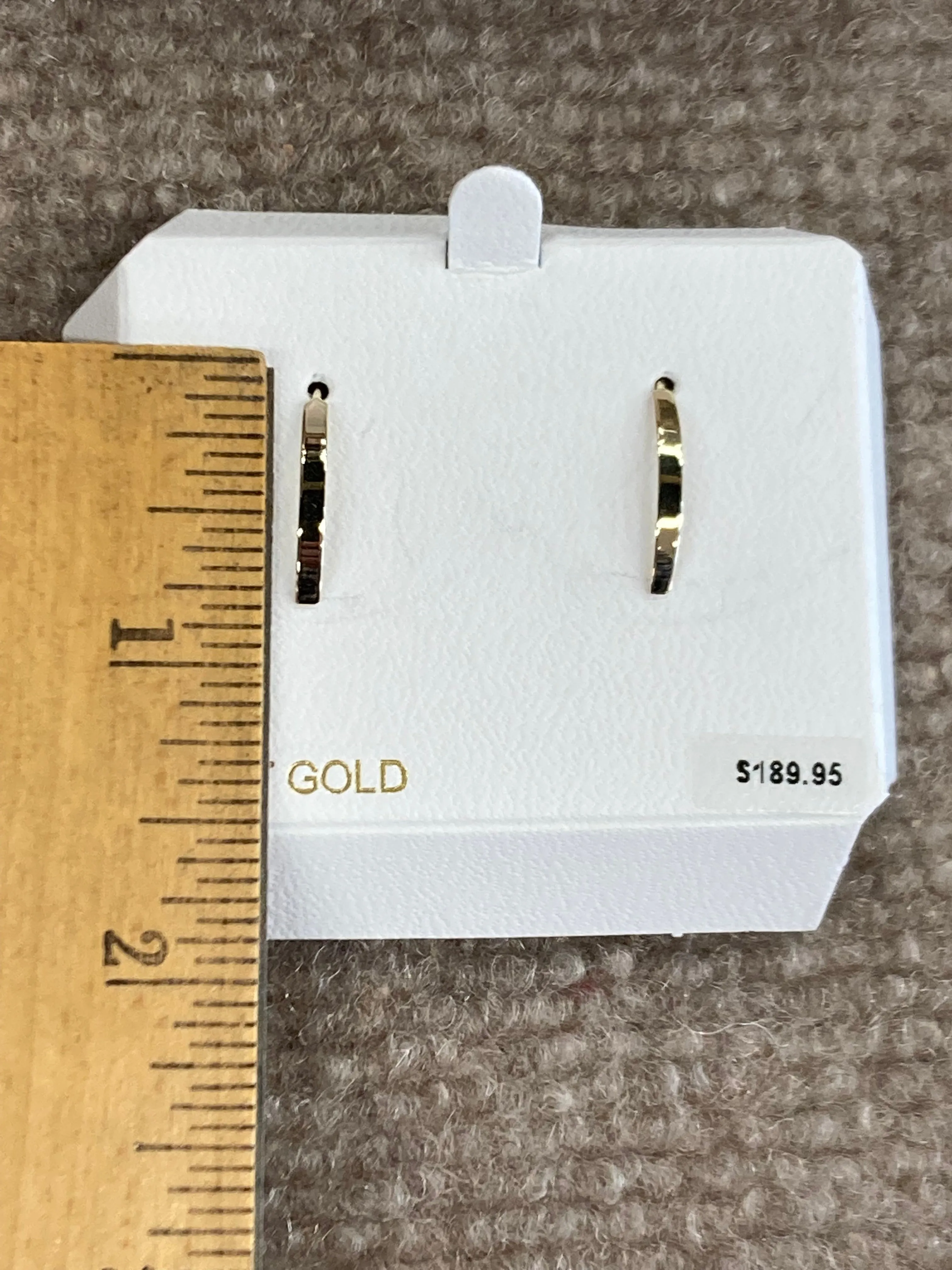 Rectangular Gold Earrings