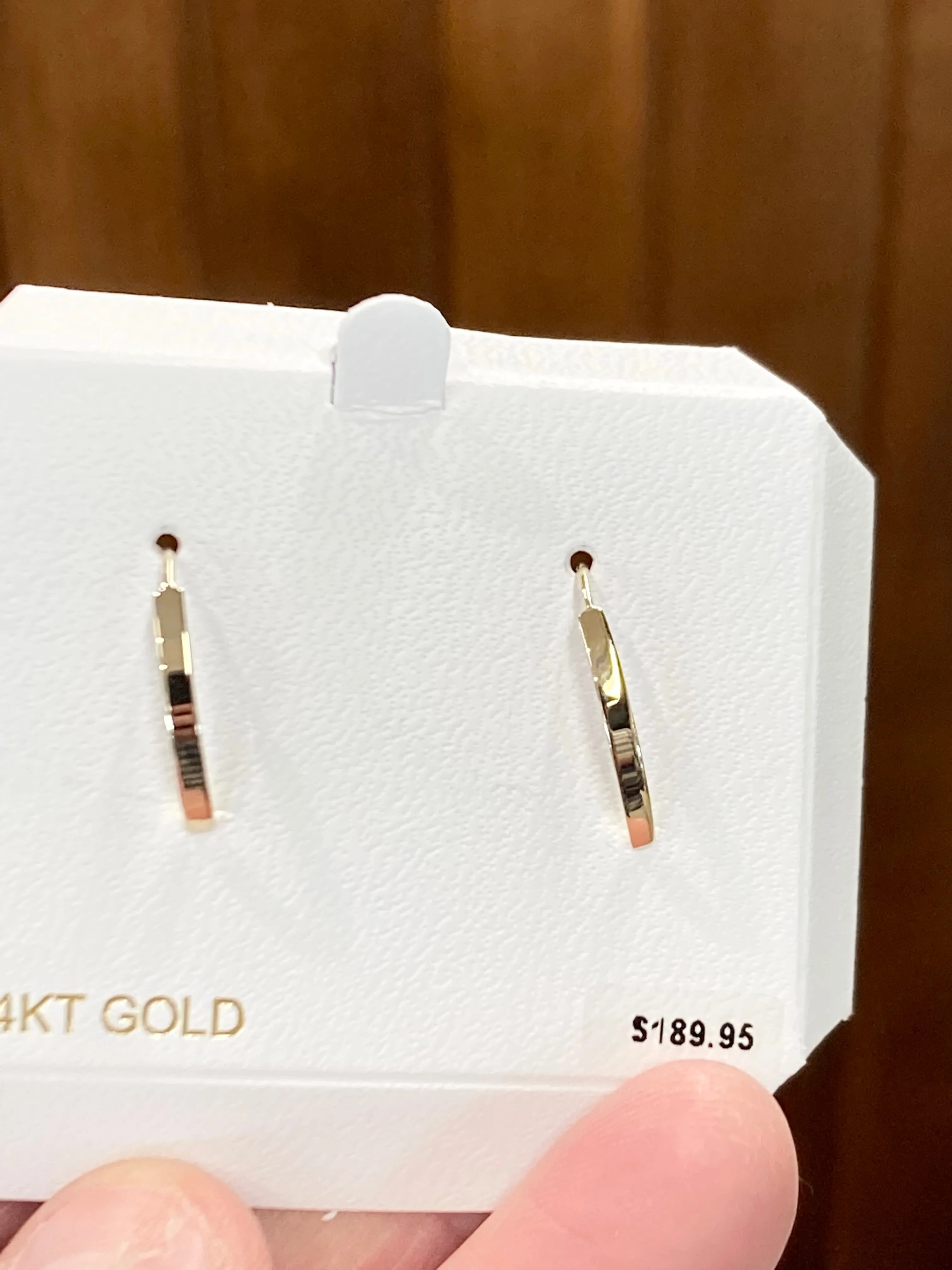 Rectangular Gold Earrings