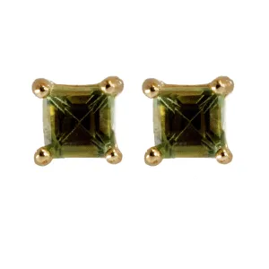 Rhombus Peridot Earrings