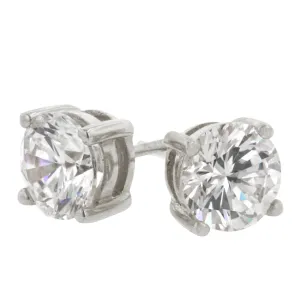 Rita Round Cut Stud Earrings – 6mm | 1ct