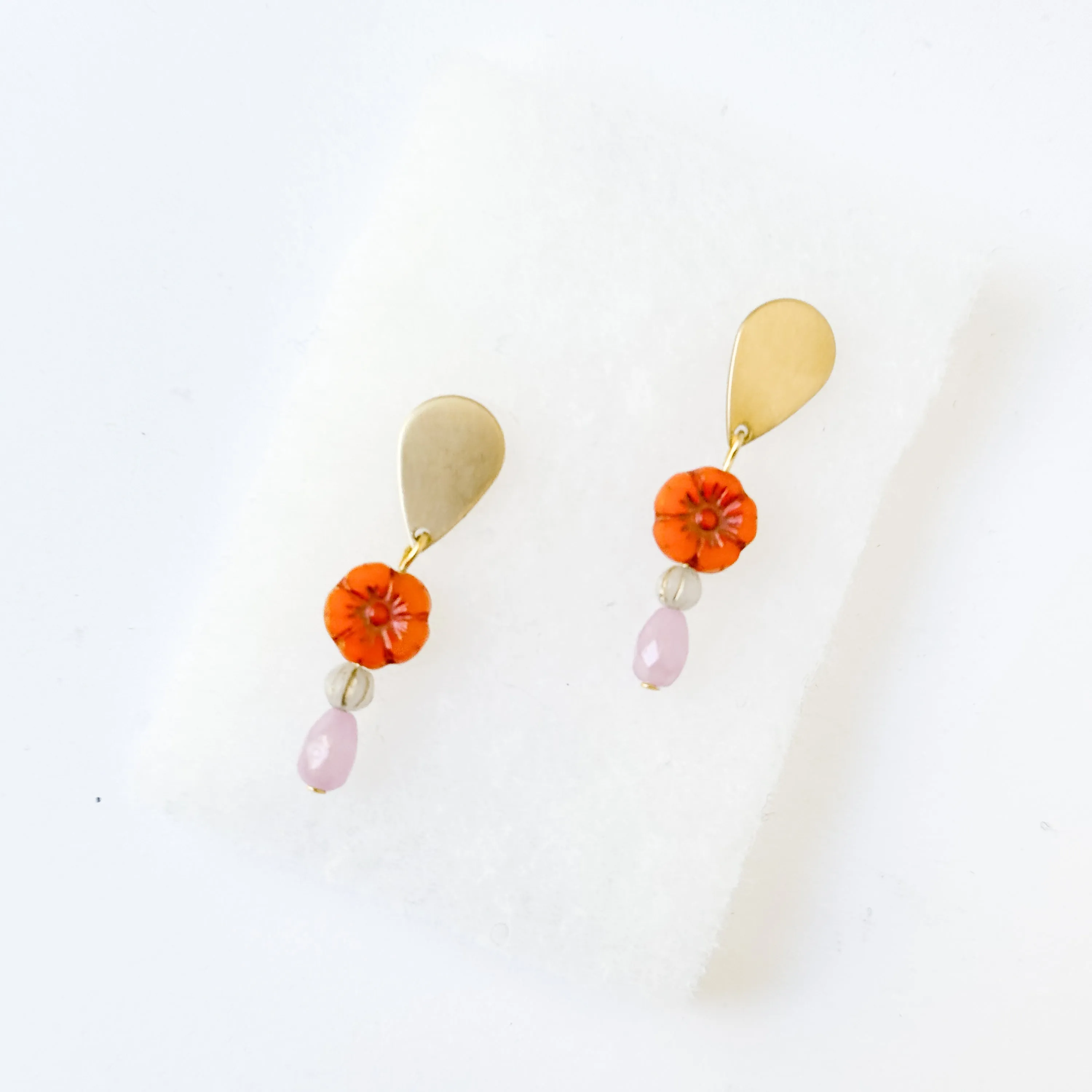 Romantic Flower Stud Earrings with Boho Charm for Winter