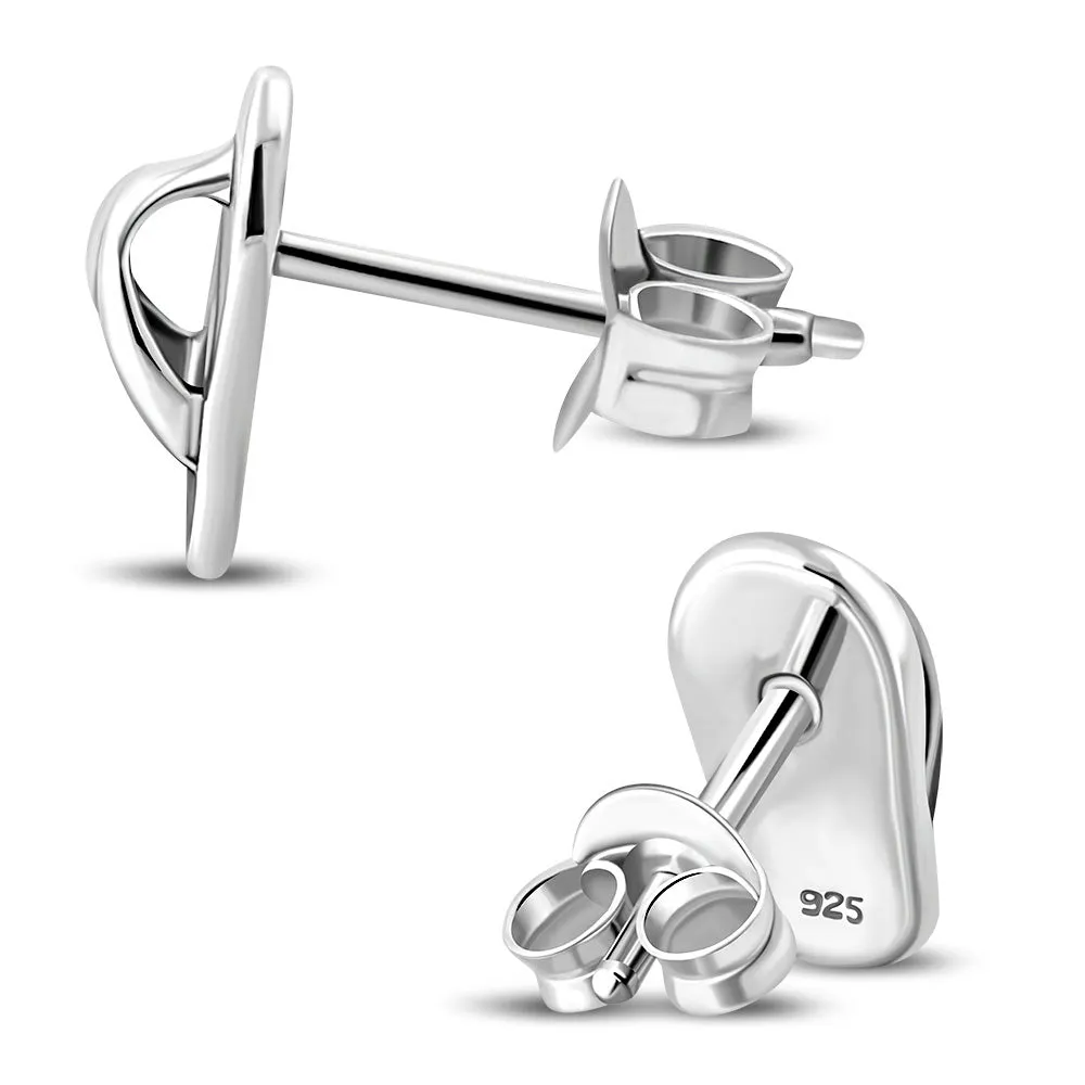 Sandals Plain Sterling Silver Earrings