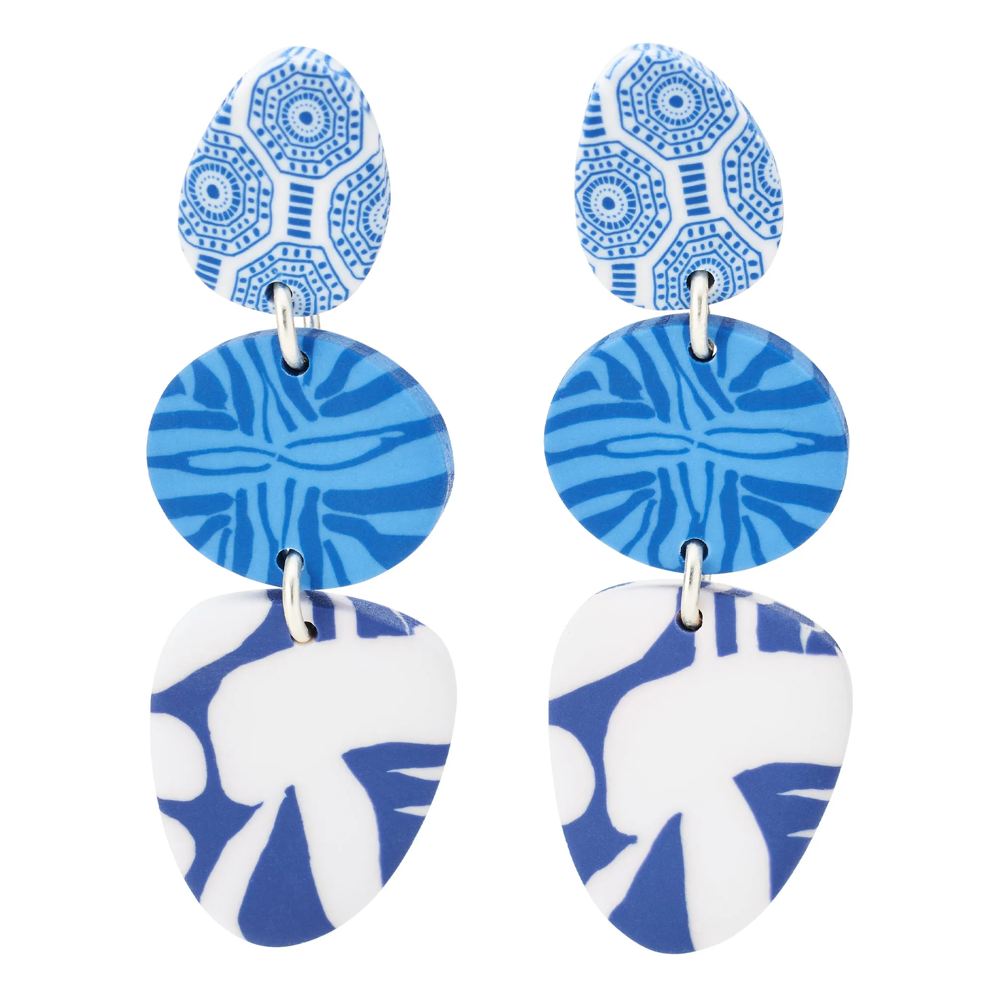 Santorini Peacock Post Earrings