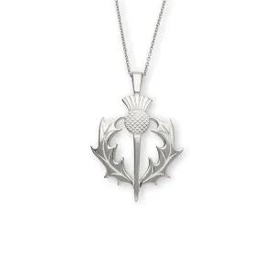 Scottish Thistle Heritage Pendant in Sterling Silver