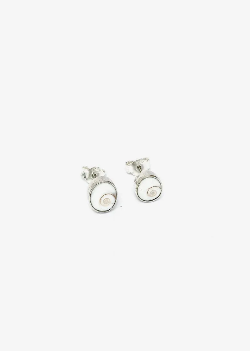 Shiva Spiral Shell Stud Earrings