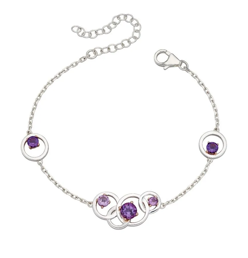 Silver Amethyst Necklace.