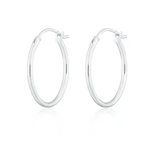 Silver Classic Maxi Hoop Earrings