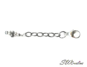 Silvery Cloud Bali Anklet Jewelry Extender