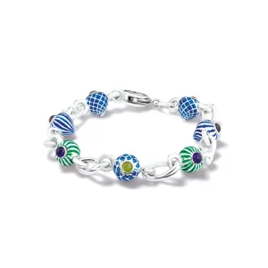 St Basil's Bracelet Silver - Multi Gemstone