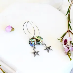 Starfish & Abalone Earrings