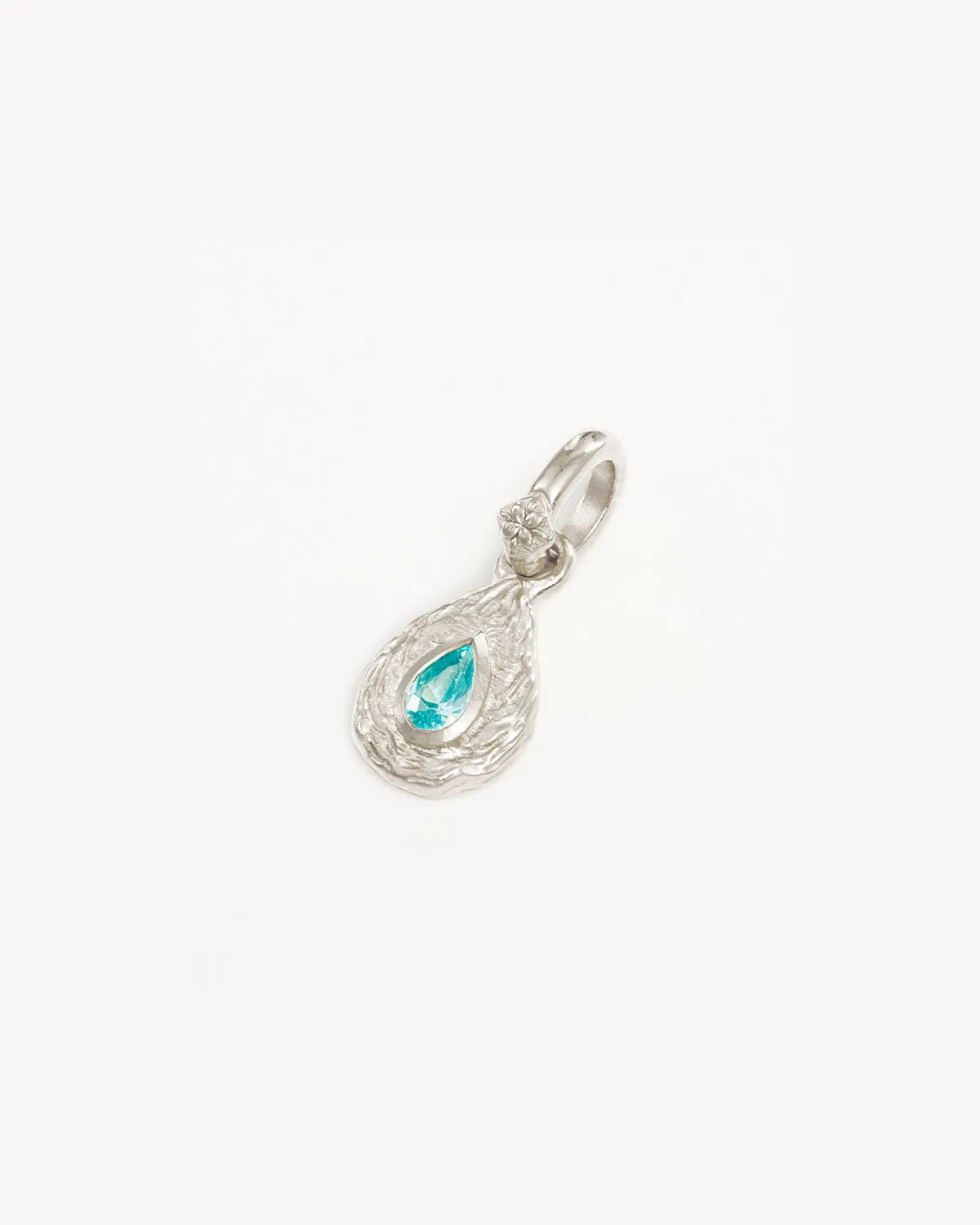 Sterling Silver With Love Birthstone Annex Link Pendant - December