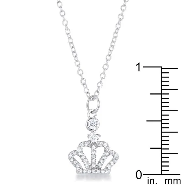 Tabitha CZ Crown Pendant