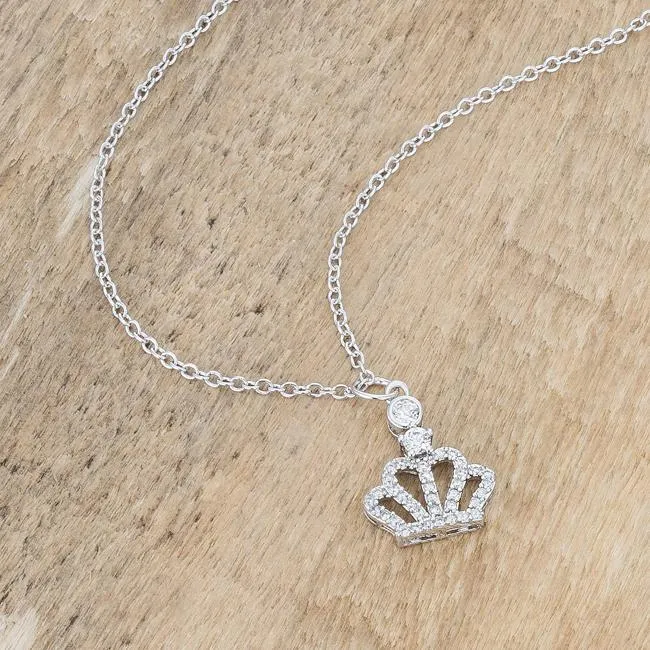 Tabitha CZ Crown Pendant