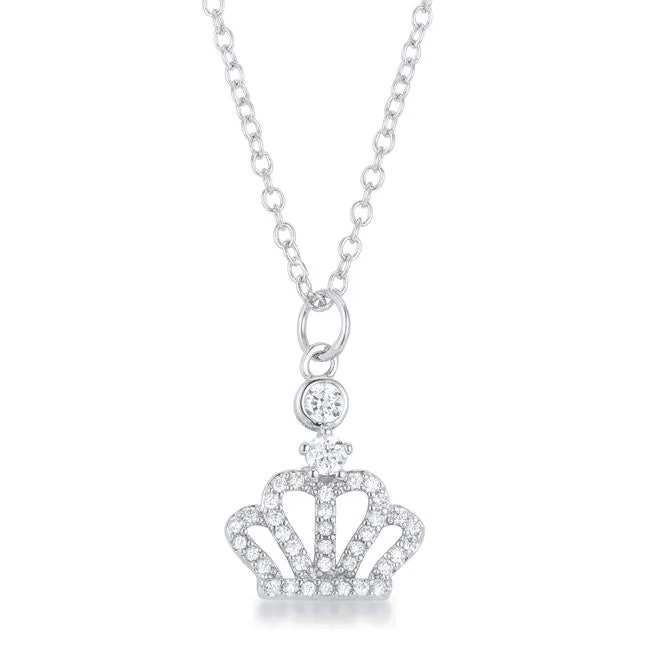 Tabitha CZ Crown Pendant