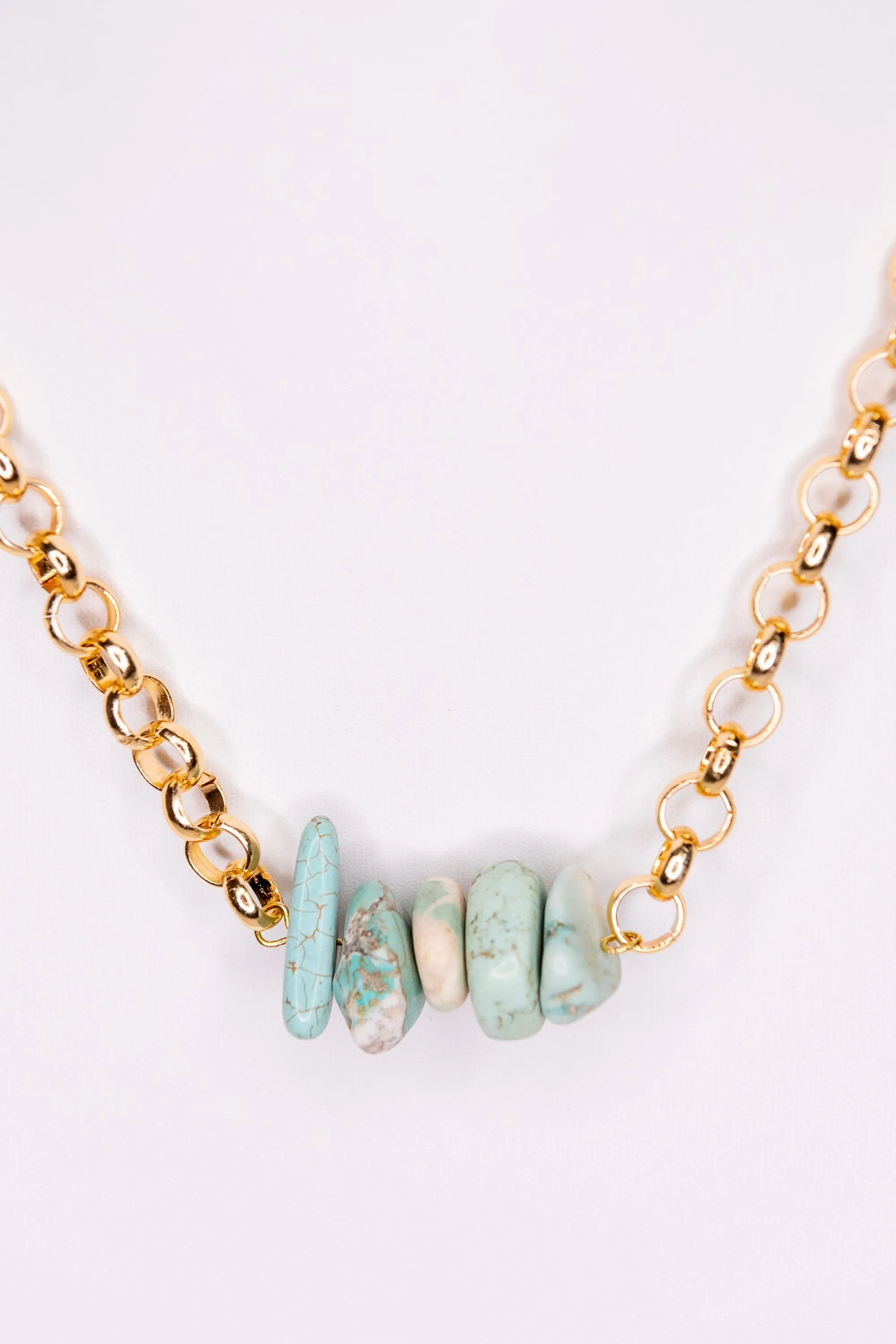 Tallulah Natural Turquoise Stone Necklace