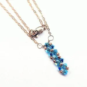 Tiny Super Sparkly Rock Candy Crystal Bar Necklace