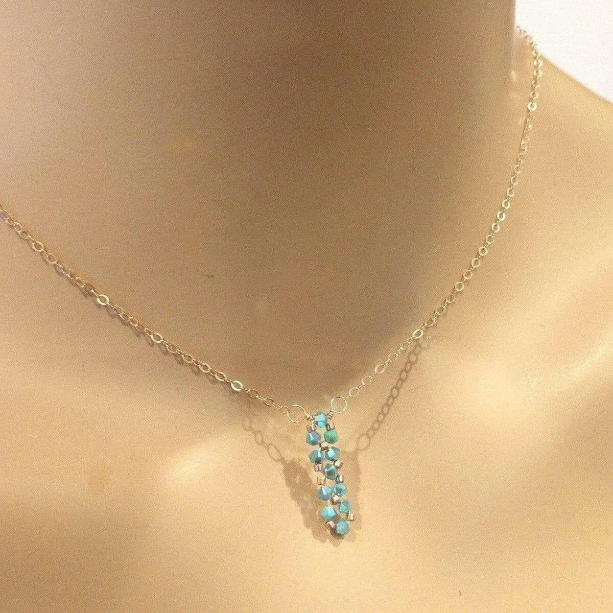 Tiny Super Sparkly Rock Candy Crystal Bar Necklace