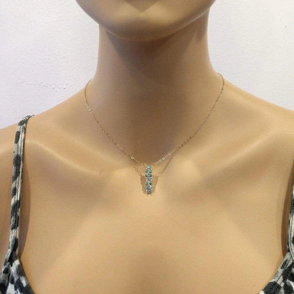 Tiny Super Sparkly Rock Candy Crystal Bar Necklace